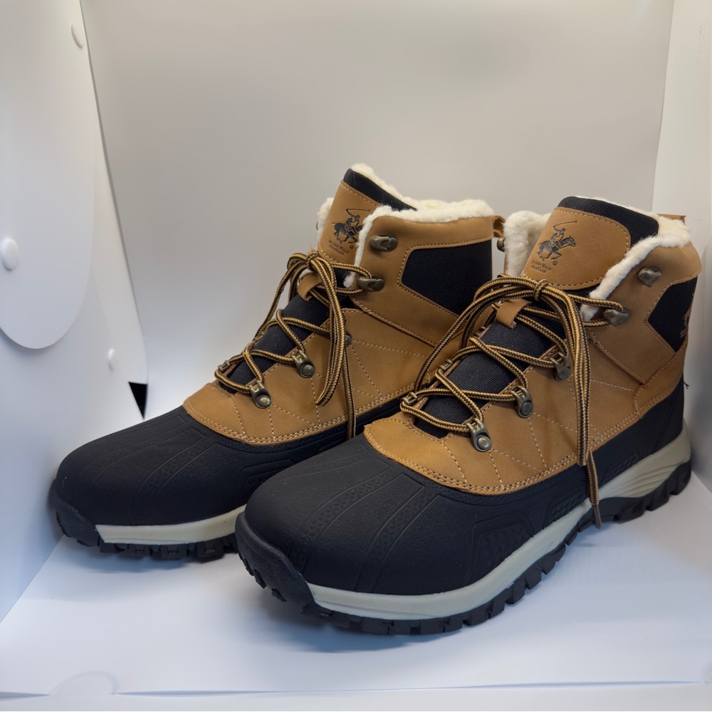 Men's Beverly Hills Polo Club Brown and Black Insulated Winter Boots
